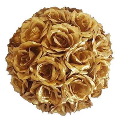 Rosenkugel gold (mieten) 25 cm