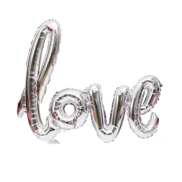 Ballon Schriftzug silber Love (kaufen)