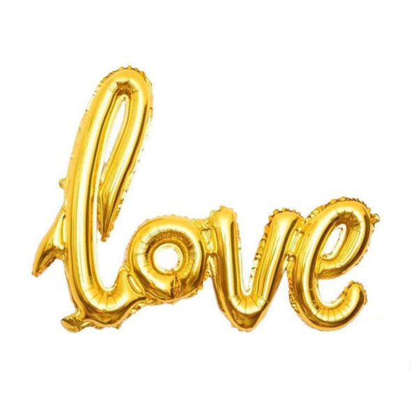 Ballon Schriftzug gold Love (kaufen)