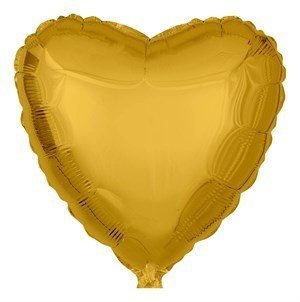 Folienballon gold Herz 45 cm (kaufen)
