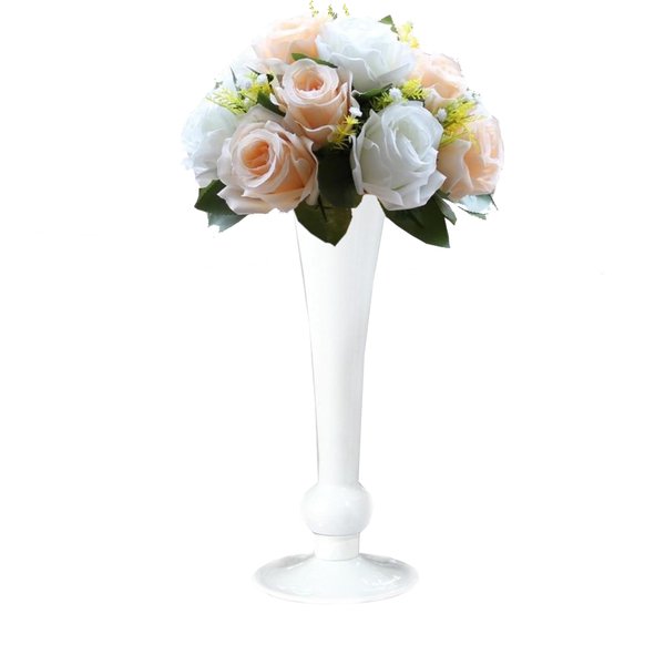 Blumenvase weiß (mieten) 43,5 cm