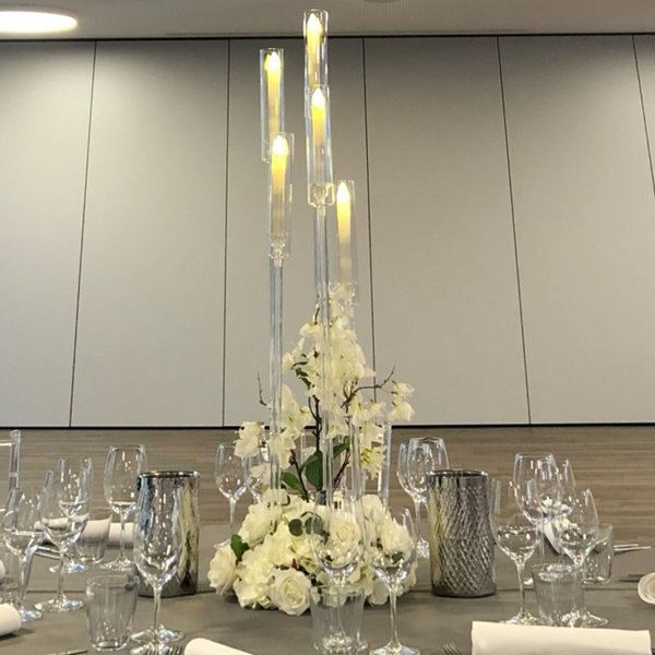 Kerzenständer transparent (mieten) 118 cm